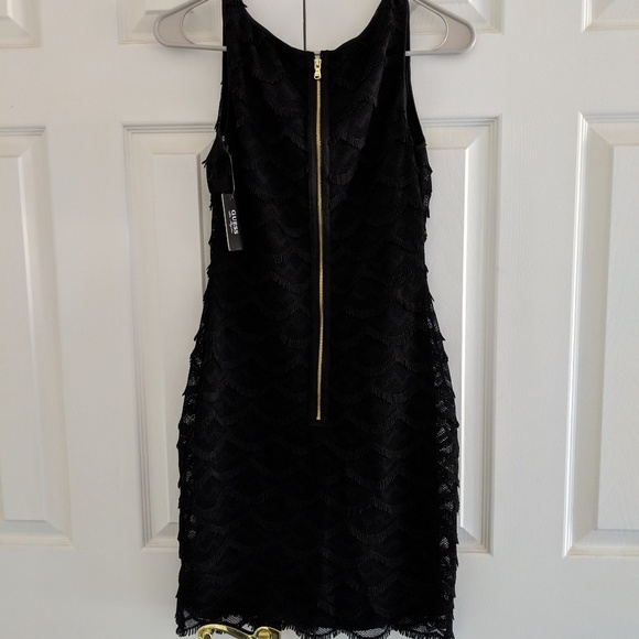 Guess Scalloped Lace Fringe Flapper Style Dress - Picture 4 of 5